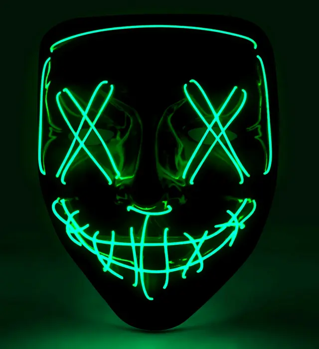 Αποκριάτικο Αξεσουάρ Green Led Monster Μάσκα (Widmann) (W-30332)