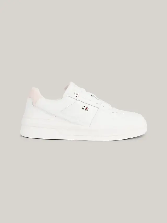 Tommy Hilfiger - Γυναικεία Sneakers Flag Basket FW0FW08081-0LA Εκρού