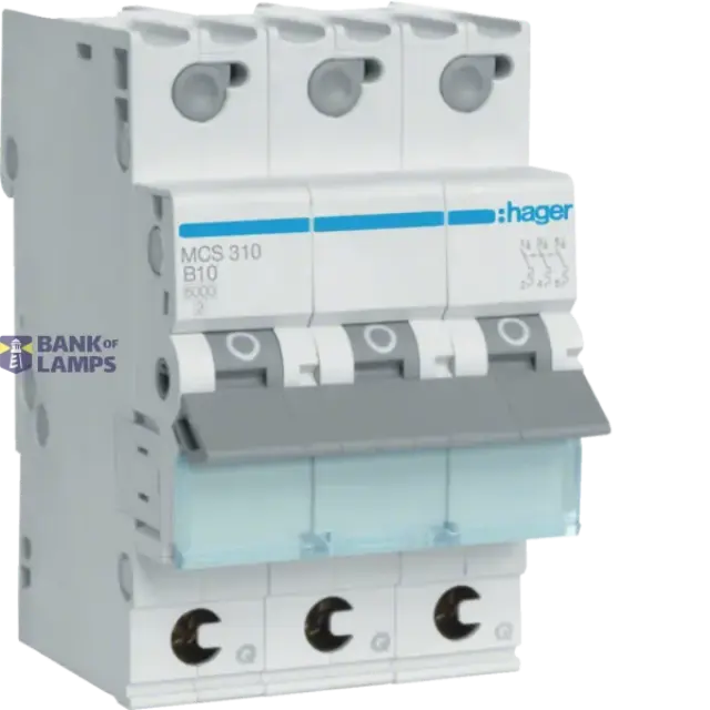 MCB 3P 6kA C-10A Quick Connect 3M