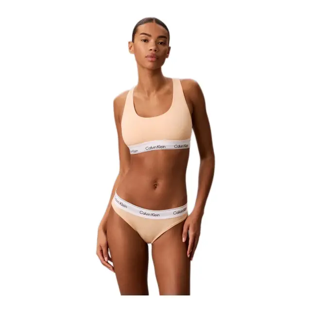 Calvin Klein Γυναικείο Μπουστάκι Unlined Icon Cotton Modal, Χρώμα Peach Bliss 2
