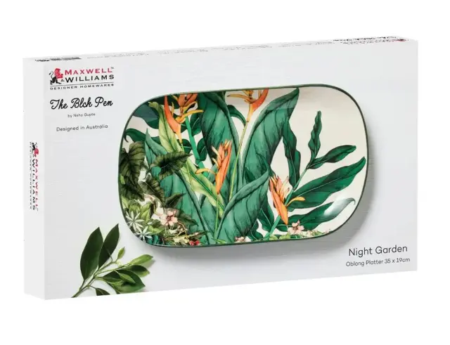 Πιατέλα σερβιρίσματος Maxwell & Williams TBP Night Garden με διαστάσεις 35x19cm - Πορσελάνη - Multicolour DR0468 2