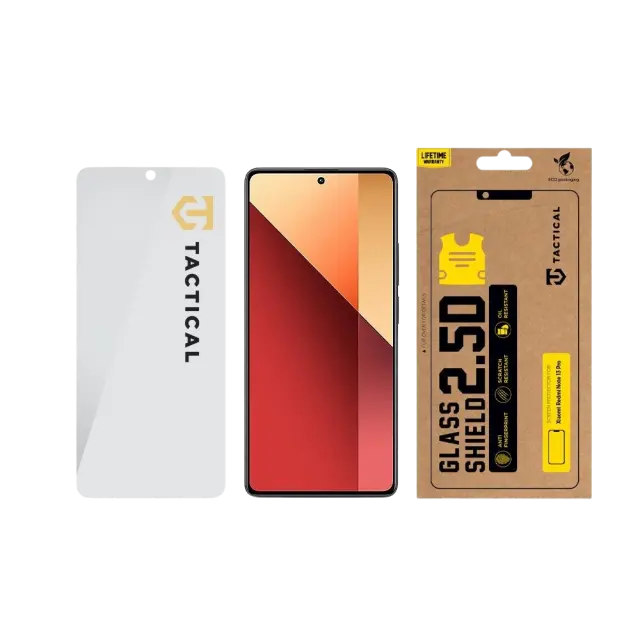 Tactical Glass Shield 2.5D for Xiaomi Redmi Note 13 Pro 4G/5G / Poco X6 5G Clear 3