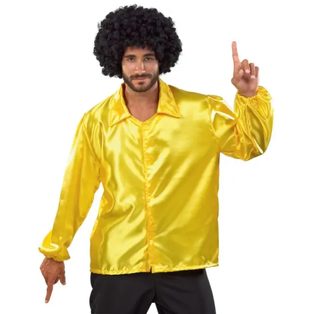 Αποκριάτικη Στολή Disco Πουκάμισο (Κίτρινο) No. One Size