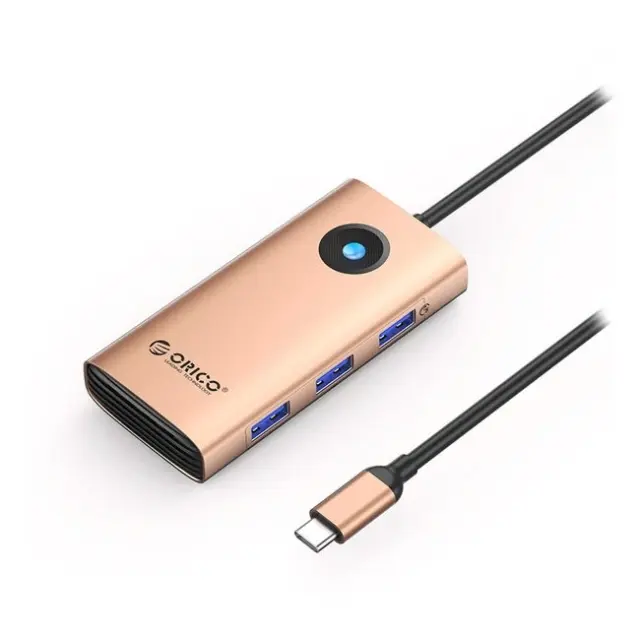 Orico Docking Station PW11 6in1 USB-C 3x USB-A 3.0 1x USB-C 3.0 1x USB-C PD 100W 1x HDMI 4K30Hz Rose Gold