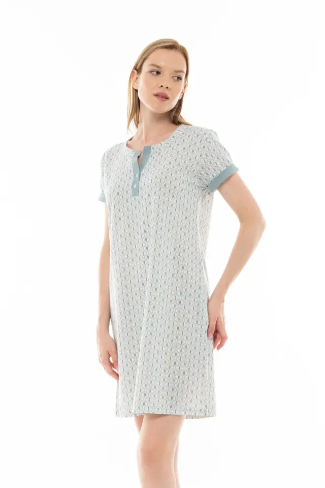 S1313 - Type - NIGHTGOWN AQUA GEO 3