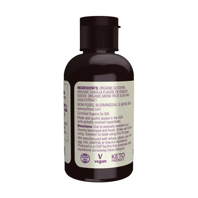 Now Foods Organic Liquid Monk Fruit Vanilla, 53 ml 3