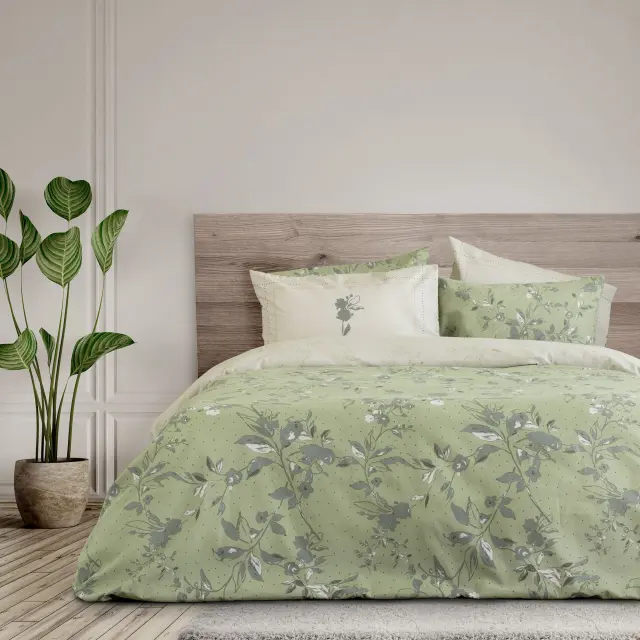 Σετ Σεντόνια 265x280 King Size Nima Flannel Bernice Mint 100% βαμβακερόΧωρίς Λάστιχο