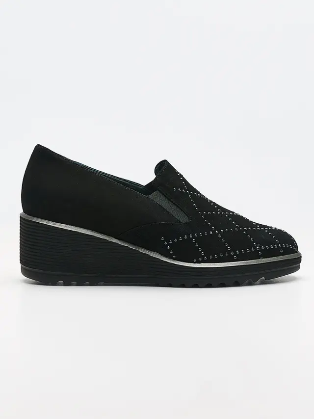 Soffice Sogno Μοκασίνια-Loafers Γυναικείο δέρμα Nubuck Μαύρο ASS/23124 NERO 3