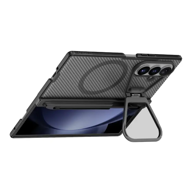 Nillkin CamShield Prop Magnetic Pen Slot (Transparent Lens) Case for Samsung Galaxy Z Fold 8 Ultra Transparent Black 3