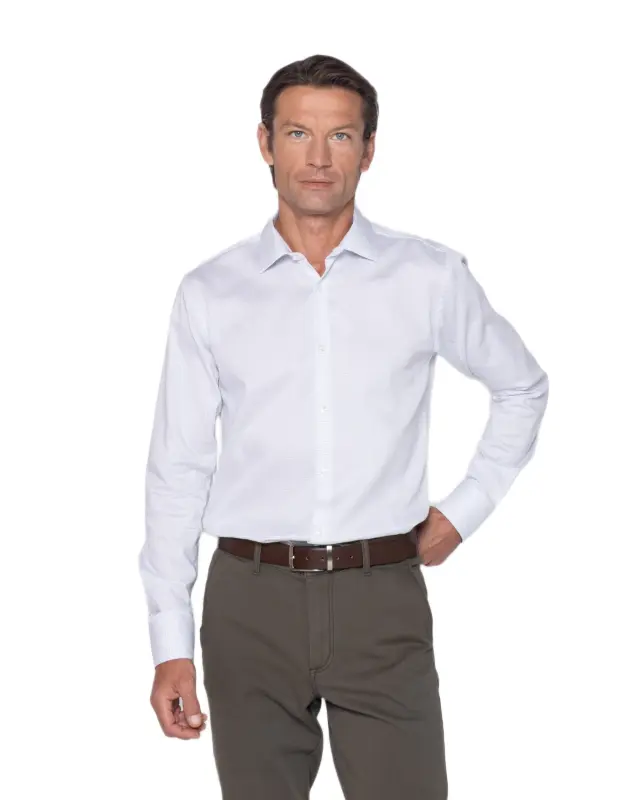 The Bostonians Dobby ανδρικό μακρυμάνικο πουκάμισο slim fit 3ACP2511-1