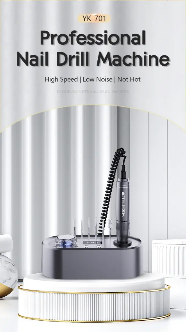 Επαγγελματικός τροχός νυχιών 40.000rpm 40W UV-701 Μαύρο