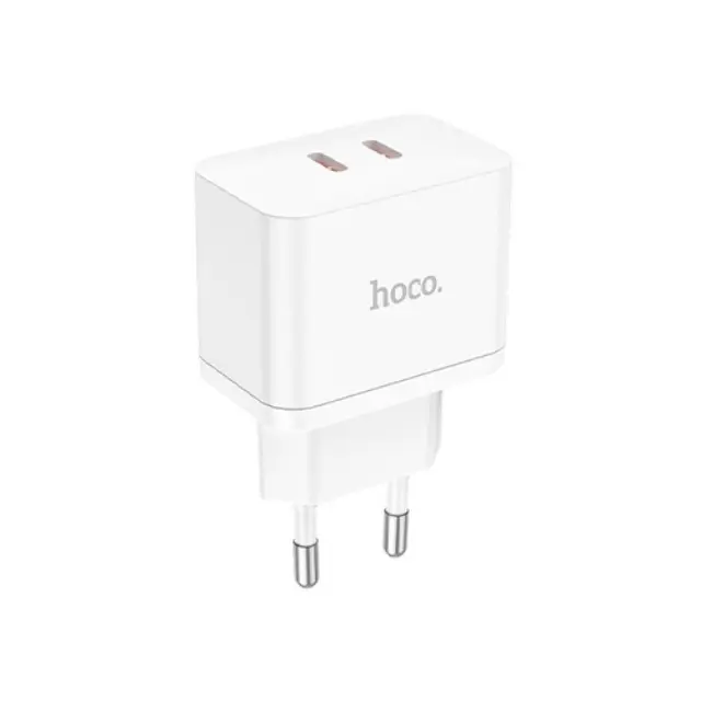 Hoco Ταχυφορτιστής με 2 Θύρες USB-C Χωρίς Καλώδιο 35W Power Λευκό (N29 Triumph)