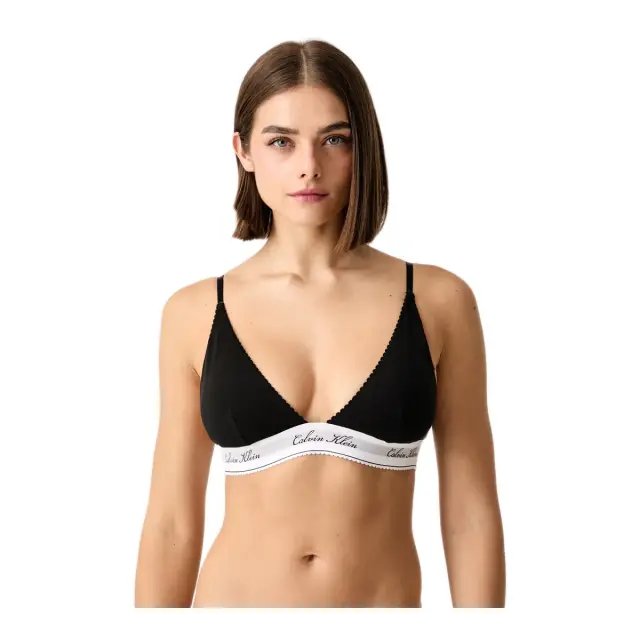 Calvin Klein Γυναικείο Μπουστάκι Lightly Lined Triangle, Χρώμα Μαύρο