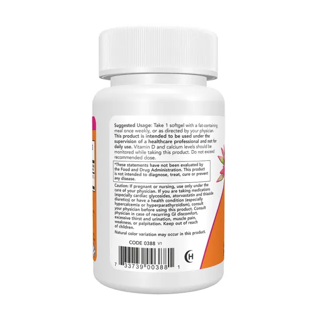 Now Foods Vitamin D-3 50,000 IU 12 Softgels 3