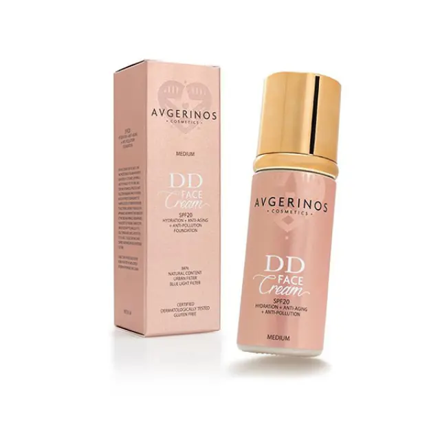 Avgerinos DD Face Cream SPF20 Hydration & Anti-Aging & Anti-Pollution Foundation 50ml Medium