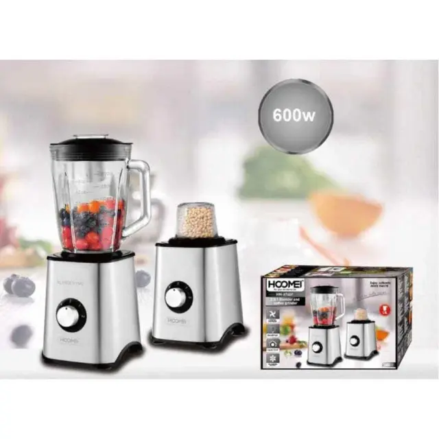 Hoomei Μπλέντερ για Smoothies 1.7lt 600W Ασημί HM-6745F 2