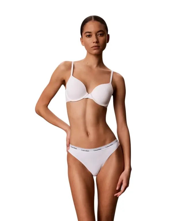 Calvin Klein - Γυναικείο Slip 3 Pack Icon Logo LV00QD5207-3RN Μαύρο/Λευκό/Animal Mirror 2