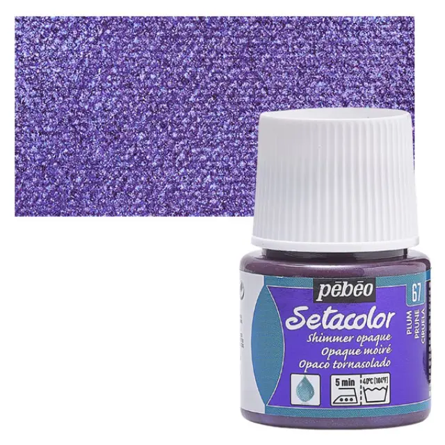 Pebeo Χρώμα Υφάσματος Setacolor Opaque - 67 Plum Shimmer - 45ml