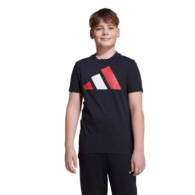 adidas Sportswear Boy's Big Logo 160 Tee Μαύρο - Κόκκινο JY0297 (adidas Sportswear)