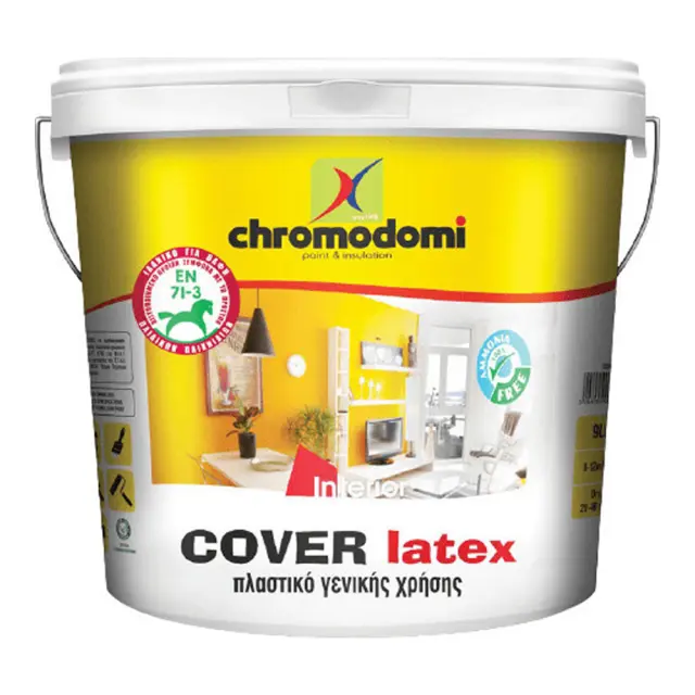 CHROMODOMI COVER LATEX ΛΕΥΚΟ - ΠΛΑΣΤΙΚΟ ΧΡΩΜΑ ΥΨΗΛΗΣ ΠΟΙΟΤΗΤΑΣ 750ml