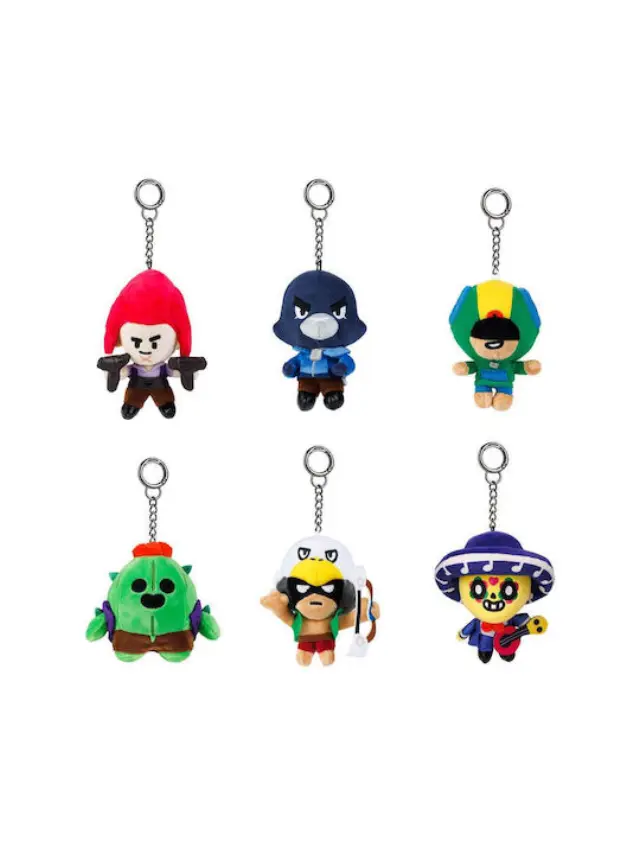 P.M.I. Brawl Stars Clip On Plush Characters 13cm (S1) (Random) (BRW7004)