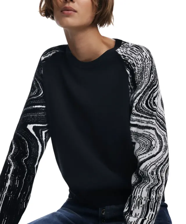Desigual - Γυναικείο Πουλόβερ Kodiak Regular Fit 25WWJF28-2000 Μαύρο 3