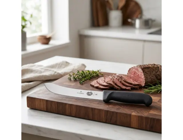 Μαχαίρι Κρέατος Victorinox Fibrox με κυρτή, στενή λεπίδα και μήκος 20cm - Black5.7603.20