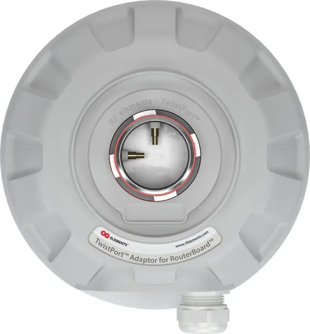 RF Elements TPA-RBC TwistPort aluminium adaptor for MikroTik RouterBOARD