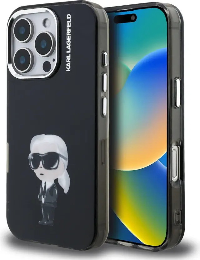 Karl Lagerfeld® Aquarelle Karl Θήκη Magsafe για iPhone 16 Pro Max-Black 3