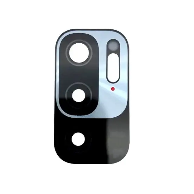 XIAOMI NOTE 10S(M2101K7BG) REAR BACK CAMERA FRAME ΠΙΣΩ ΠΛΑΙΣΙΟ ΚΑΜΕΡΑΣ + CAMERA GLASS LENS ΤΖΑΜΑΚΙ ΚΑΜΕΡΑΣ SHADOW ΜΑΥΡΟ
