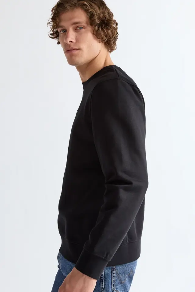 Wrangler Ανδρικό SIGN OFF CREW Φούτερ 112382356 - Black - XXL 3