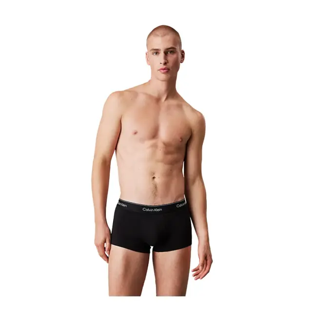 Calvin Klein Ανδρικό Boxer Low Rise Trunk - Τριπλό Πακέτο, Χρώμα Black W-Dtm Wb 2