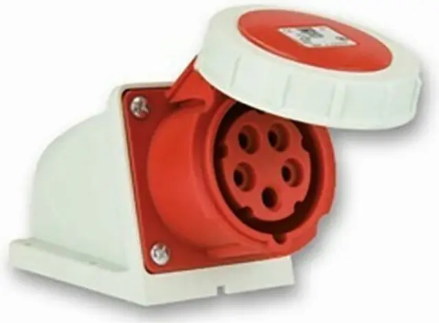CEE-wall mounted socket 32A 5p 6h IP67