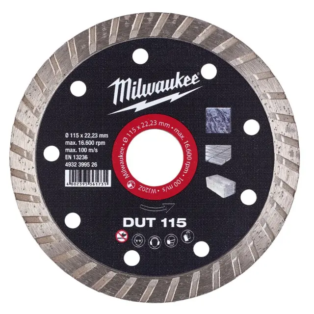Milwaukee 4932399526 - Διαμαντόδισκος DUT 115