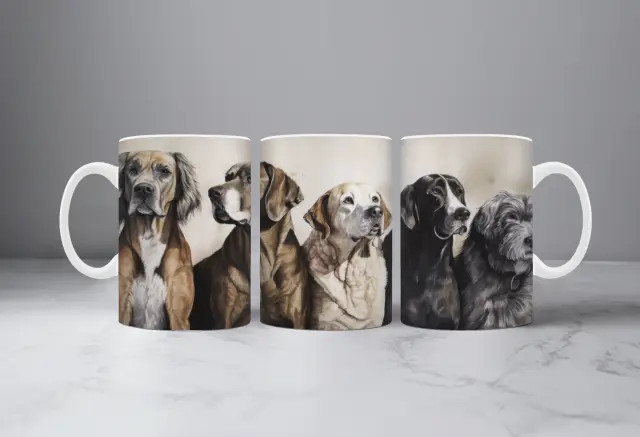 Κούπα dogs 1Κούπα κεραμική 330ml λευκη με συσκευασία δώρου " (DOGS 01)