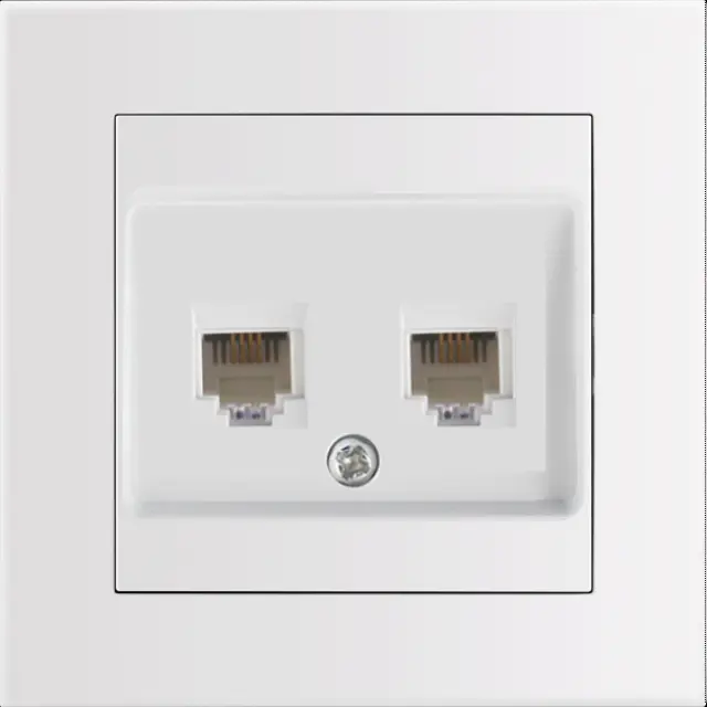 Entac Arnold Recessed wall LAN socket 2x Cat5 White 15.005.0106