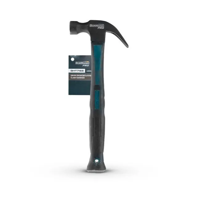 Bormann Pro BHT7168 - Σφυρί προκοβγάλτης 450g με μαγνήτη, λαβή 2 συστατικών/FIBERGLASS (047100) 2