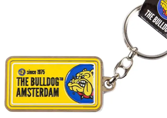 The Bulldog Amsterdam Μεταλλικό Μπρελόκ Licence Plate - Κίτρινο