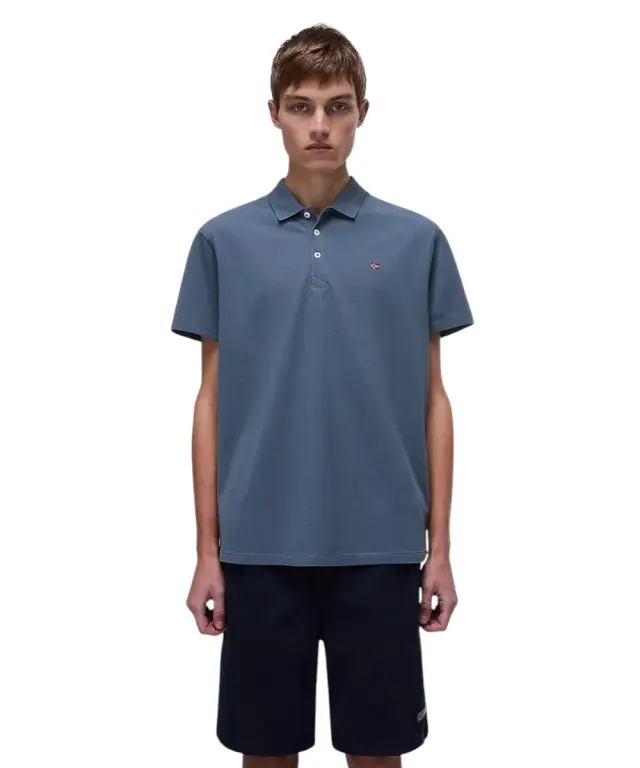 Napapijri - Ανδρικό T-shirt Polo Ealis SS Regular Fit NP0A4H8B-G1Y Γκρι - M