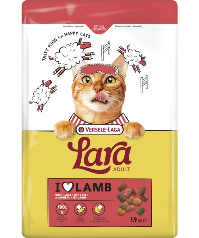 Lara Adult Ξηρά Τροφή Γάτας με Αρνί 2kg 2