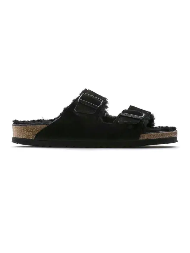 Birkenstock Πέδιλα Γυναικείο δέρμα suede Μαύρο BIR/ARIZONA SHEEP 752663 BLACK - 37 3