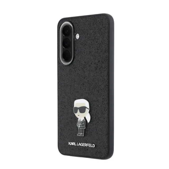 Karl Lagerfeld Fixed Glitter Metal Ikonik Case for Samsung Galaxy A57 Black 2