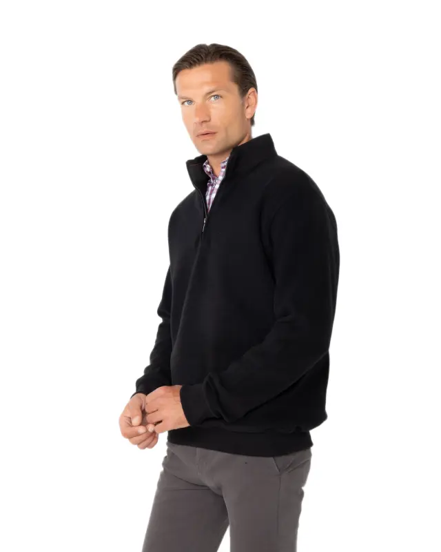 The Bostonians ανδρικό βαμβακερό φούτερ half zip regular fit 3RO1000-10 2