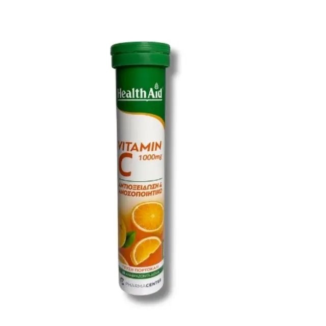 HealthAid Βιταμίνη C 1000mg- Αντιοξείδωση & Ανοσοποιητικό Με Γεύση Πορτοκάλι 20 Aναβράζοντα Δισκία