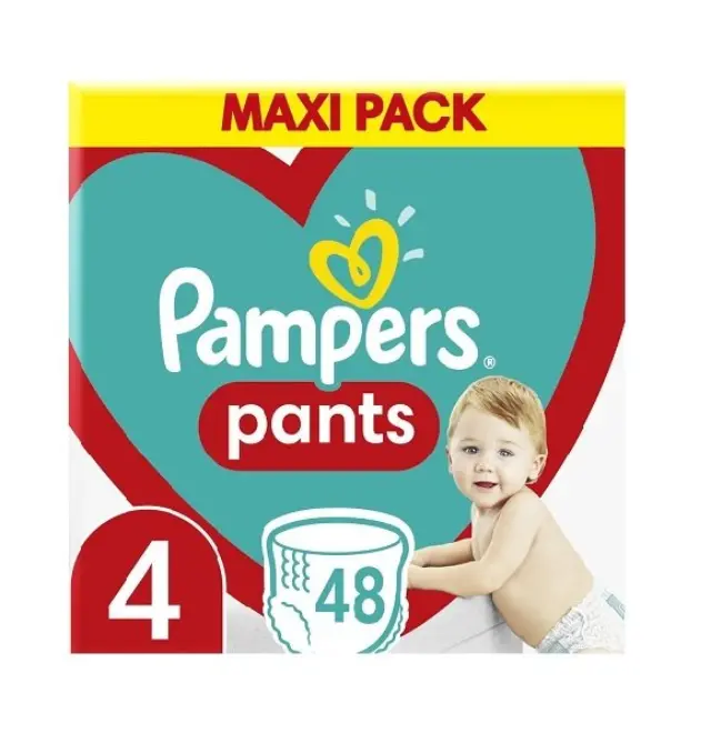 Pampers Pants No4 (9-15kg) Βρεφικές Πάνες Βρακάκι, 48τμχ