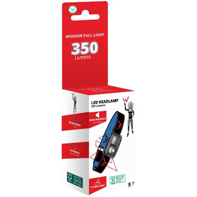 Επαναφορτιζόμενος Φακός Κεφαλής Wonder WT3501H 350 Lumens 3