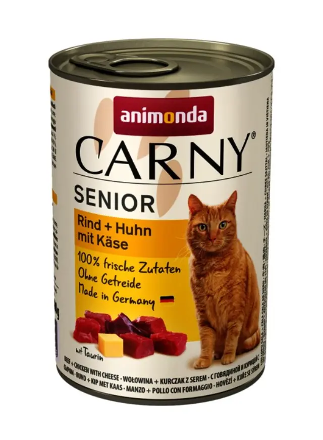 Animonda Carny Cat Senior Πατέ Με Μοσχάρι, Κοτόπουλο & Τυρί 400gr Μονόχρωμο