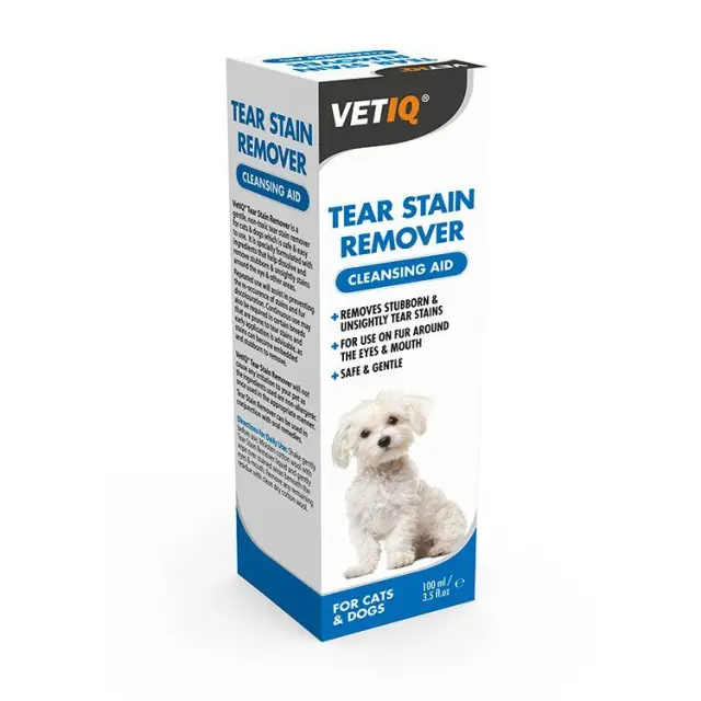 VetIQ Tear Stain Remover Υγρό Καθαρισμού Δακρύων για Σκύλους & Γάτες 100ml Μονόχρωμο