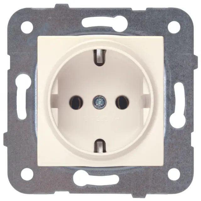 Karre-Meridian Beige (Quick Connection) Earthed Socket