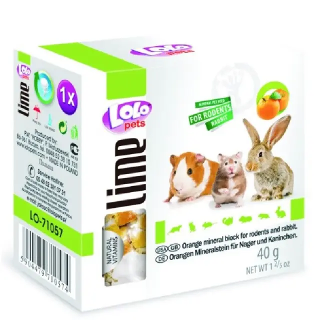 Lolo Pets Πέτρα Ασβεστίου Τρωκτικών με Πορτοκάλι 40gr